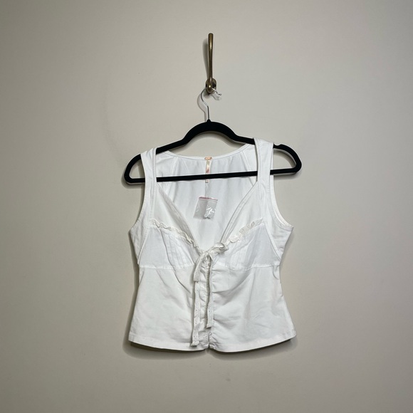 Free People Sail Away With Me Top in White - Picture 4 of 7